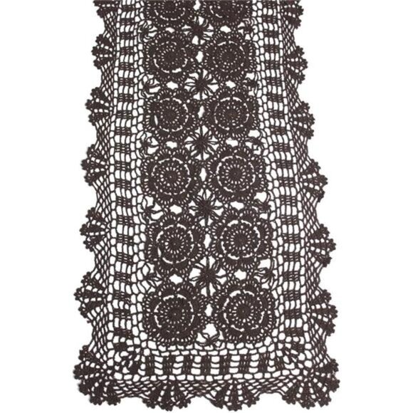 Cotton Handmade Crochet Lace Table Runner Rectangle Coffee Table Dresser Decor - Picture 6 of 6